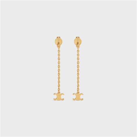 celine triomphe earring|Triomphe Celine Earrings for Women .